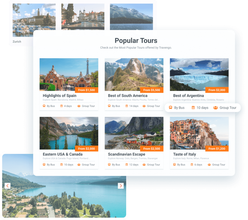 travel and tourism web application
