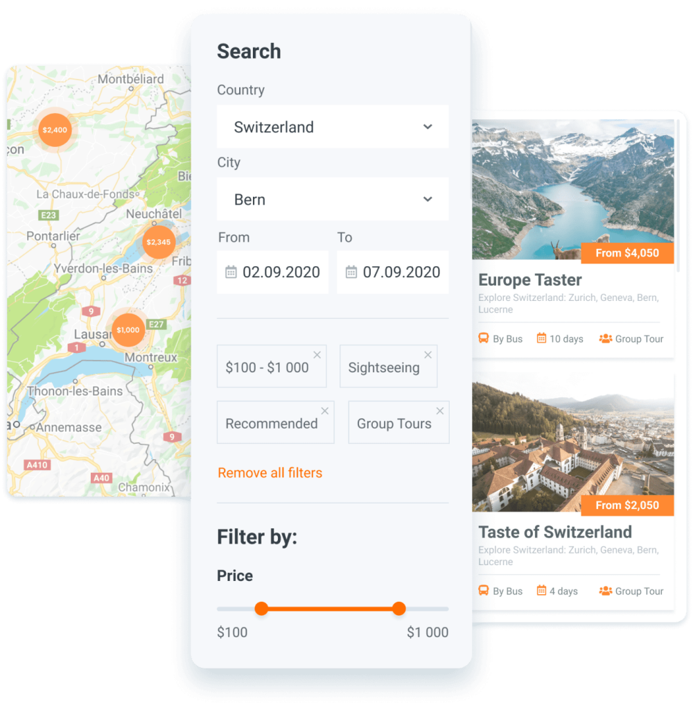 travel and tourism web app